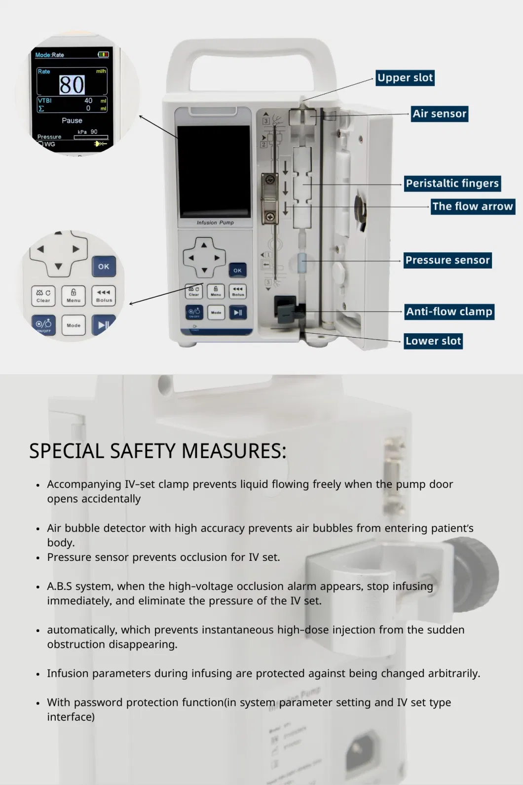 Dpmmed Medical CE Infusion Pump Manufacturer Micro Automatic Volumetric Intravenous Infusion Pump