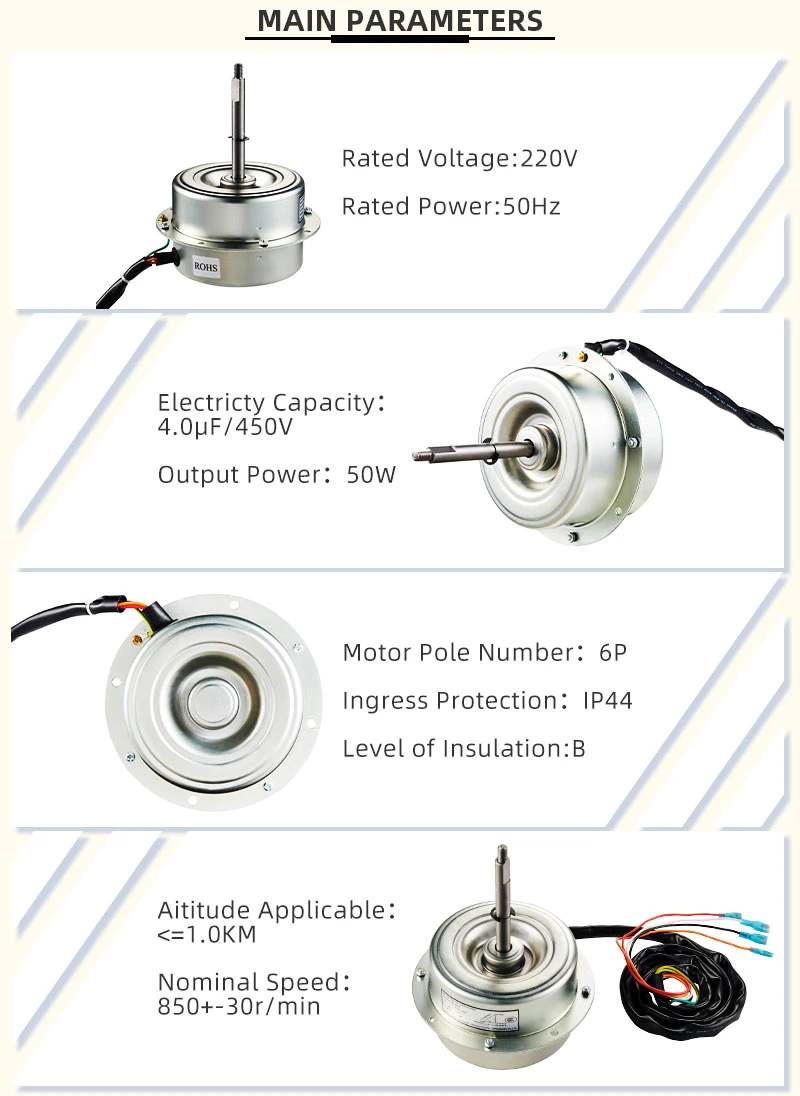 Air Cooler Asynchronous Fan Motor Single Phase Universal Engine Induction Motors Ydk-50-6h-16