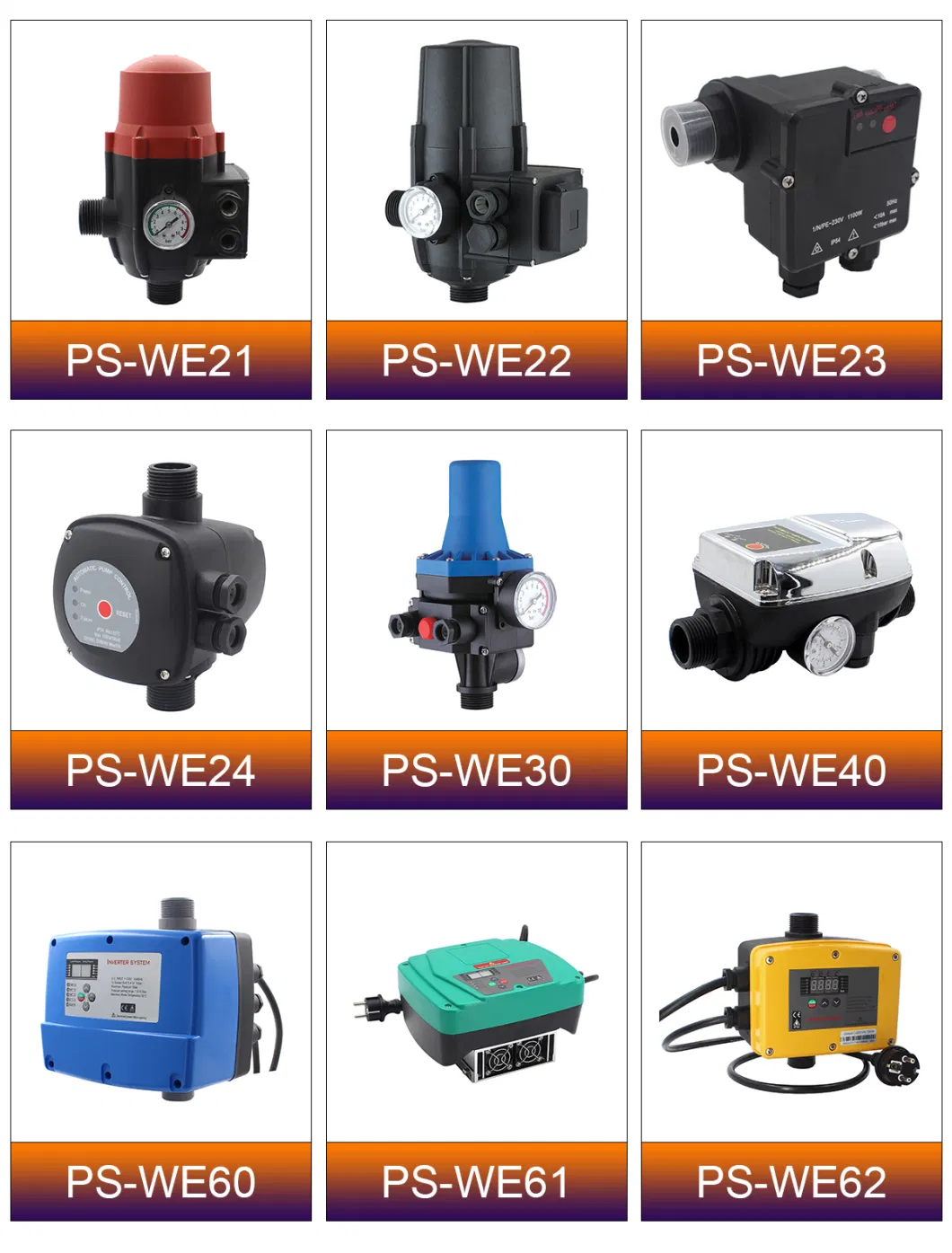 Water Pump with Automatic Pressure Switch Control